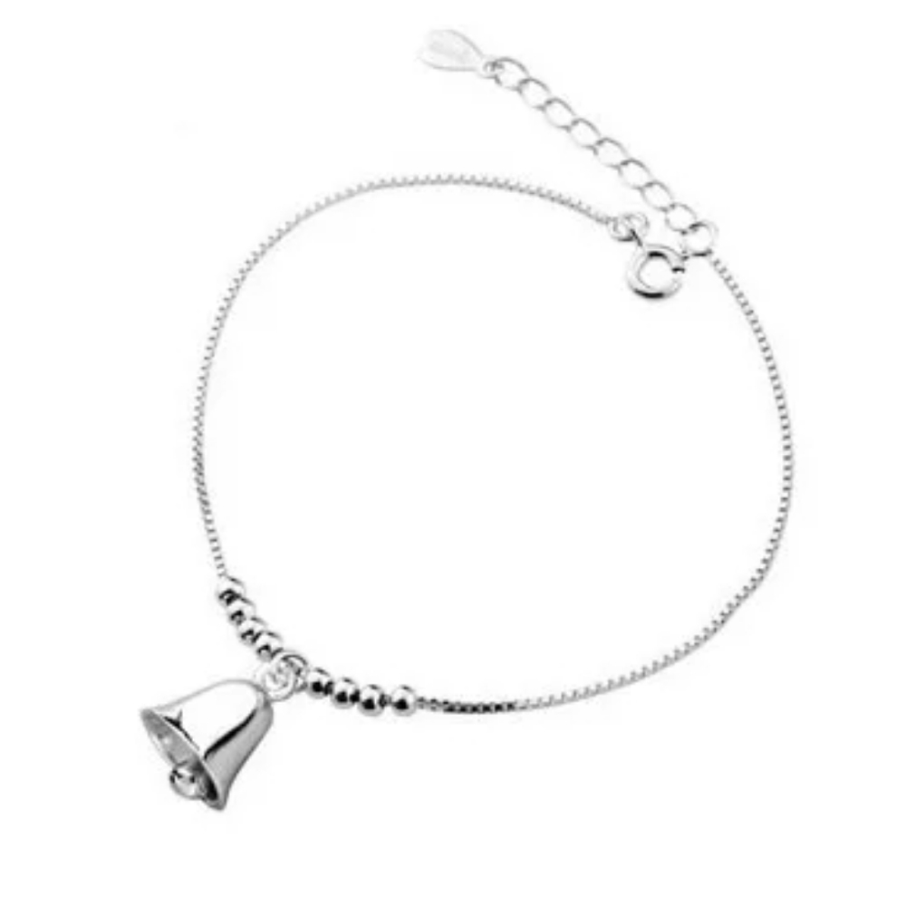 Sterling Silver Bell Ankle Bracelet - Picture 4 of 4